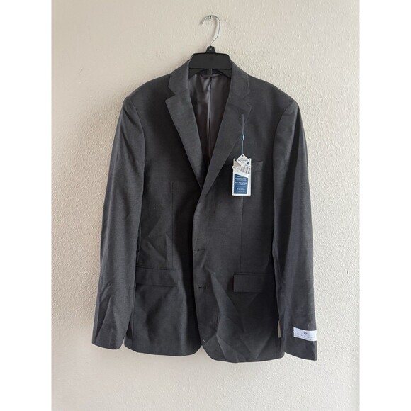 RYAN SEACREST DISTINCTION GRAY 40 LONG 100% WOOL SUIT TOP BLAZER SPORT COAT NWT - Picture 5 of 16